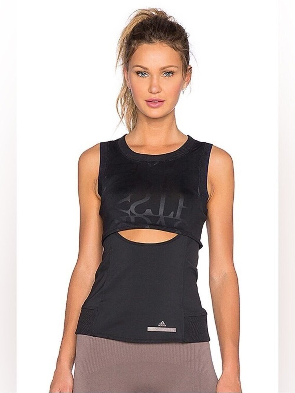 Adidas Stella McCartney ClimaCool Run Perf Tank in Black Size Medium